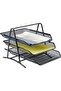 Hi-Range Desk Deposit Tray 3 Layer A4 Metal tray Office Desk Organiser Paper - 2