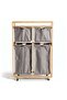 Elliot Bamboo Frame Laundry Hamper With Wheels 72.5x33x109cm - Grey/Natural - 4