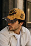 Men's Mustard Vintage Distressed Baseball Cap Adjustable Embroidery Detailed Premium Cap - 6