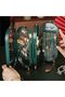 Folding Mirrored Jewelry Organizer Storage Hanger Box Mirror for Earrings Necklaces Bracelets - 3