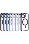 iPhone 15 Case Magsafe Transparent Back Face Camera Raised Silicone Gzst - 5