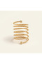 Gold Spiral Finger Ring Adjustable Women's Ring - 3