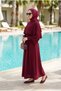 Women's Shawl-Looking Cape Detailed Hijab Dress - 2