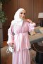 Pink Waist Tie Shirt and Skirt Set - 4
