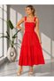 Women's Lycra Cotton Non-See-Through Single Jersey Lined Dress with Water Stone Detail 25102 - 5