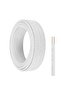 Electrical Cable Wire, White PVC Insulated, Round Flexible Power Cord