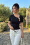 Stylish Blouse with Buckle - 4