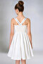 Girl's White Stone Wedding Evening Dress, Flexible Back, Adjustable Sleeve Detail, Lined, Trendy Model - 5