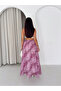 Women's Digital Printed Modal Fabric High Waist Long Flared Maxi Skirt - 6