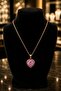 Luxurious Figured Statement Necklace with Zircon Stones - 2