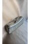Women's Silver Laser Fabric Metal Handle Special Design Stylish Special Occasion Evening Dress Portfolio Clutch Bag with Extra Chain Strap - 2