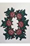 Kanavic Red Green Flower Applique - 2