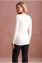 Maternity Ecru Cotton Crew Neck Long Sleeve Gold Print Detailed T-Shirt Charlee - 5
