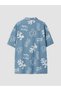 Blue Patterned Poplin Boys' Shirt - 2