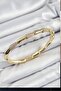 Gold Plated Bone Zircon Stone Bracelet - 2