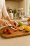 6-Piece Fruit Knife Stainless Steel Serrated Sharp Kitchen Peeling Chopping Knife Set Black Sariva Home - 4