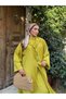 Women's Strawberry Fabric Oversize Cut Shawl Abaya Pants 3-Piece Set - 5