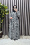 Women's Clothing Plus Size Space Fabric Maze Pattern Buttoned Shirt Dress - 8