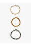 Men's Wooden Beaded Knitted 3-Piece Bracelet Set - 2