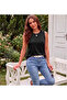 Women's Open Shoulder (Plain, Unprinted) Strappy T-Shirt (100% Cotton/Combed Cotton) - 2