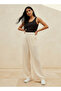 Flexi Waist Linen Blend Wide Leg Trousers - 3