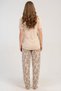 Women's Half Buttoned Short Sleeve Ecru Pajama Set C0T1N2215 - 3