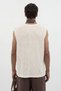 Ecru Relax Fit Textured Men's Sleeveless T-Shirt - 2