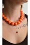 Orange Topçuk Necklace