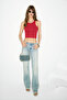 Coralie Women's Soft and Flexible Fabric Halter Neck Fitted Red Tank Top - 4