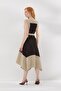 Belt Detailed Dress Beige / Brown - 3