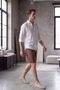Men's Brown Summer Lightweight Casual Breathable Muslin Shorts with Back Pockets - 6