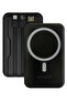 Magnetic Power Bank 10000mAh for iPhone 17 Pro Max – MagSafe Compatible Portable Wireless Charger with Built-in Cables Type-C, Lightning, USB black - 6