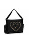Cat Printed Unisex Black Messenger Bag Voluminous Postman Bag/ Laptop Bag/ School Bag