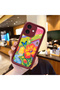 حافظة هاتف آيفون 16 بلس متوافقة مع الكاميرا، حافظة هاتف من السيليكون باللون العنابي، نمط الفراشة