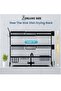 3 Layer Over The Sink Dish Drying Rack Organizer Black - 4