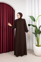 Medina Silk Plain Elif Ferace (Bitter Brown) - 3
