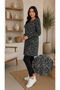 Women's Tunic Dress - Comfortable Fit - Plus Size - Patterned - Oversized - Viscose - 3