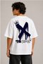 Premium the Rising X Printed Oversize Unisex T-Shirt 100% Cotton Streetwear White T-Shirt