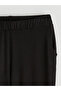 Lcwaikiki Basic Black Women's Sweatpants with Elastic Waist - 6