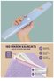 Snap File 6 Colors Pastel A4 1 Pack File Plastic Colorful Envelope File Snap File Homework Document Organizer - 5