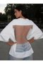 Women's Black Oversize Stone Embroidered Back Detail T-Shirt Y2K Streetwear Loose T-Shirt - 3