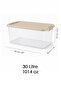 30Lt Elora Storage Box - Lockable Lid Closet Organizer Multi-Purpose Box Beige - 5