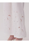 White Linen Trousers with Embroidery Detail - 4