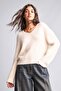V-Neck Soft Textured Seamless Knitwear Basic Sweater F4800Ax26Wn - 3