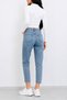 Julia Trend Blue Medium Snow Wash High Waist Mom Jean Pants Women's Denim Trousers (2026) - 3