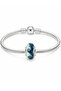 Ocean Waves Series Handmade Murano Glass Ocean Wave Design Charm Bead - 4