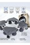 Washing Machine Fridge Stand Mobile Base With 4 Locking Refrigerator Wheels And 8 Strong Feet For Washing Machine Stand Pedestal, Fridge Base Stand, Adjustable Appliance Dolly Square, Moving Roll - 3