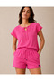 Women's Tie-Detail Blouse Shorts Set