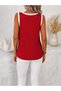Minimalist and Stylish Women's Sleeveless Crew Neck Basic Viscose Blouse - 5
