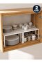 2-Piece Metal Cabinet Organizer Shelf Kitchen-Cabinet Plate-Cup Organizer Shelf Riser